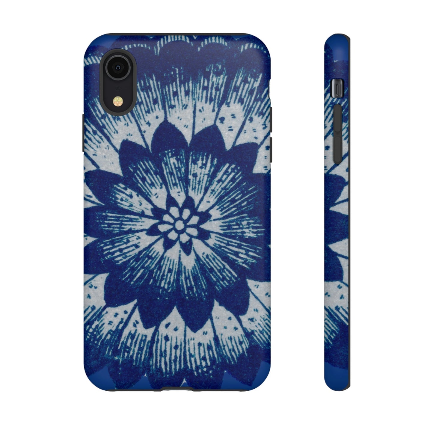 Phone Case-BLUE FLOWER | Tough-iPhone XR-Matte-PhoneCaseBoss-Phone-Best-Phone-Cases