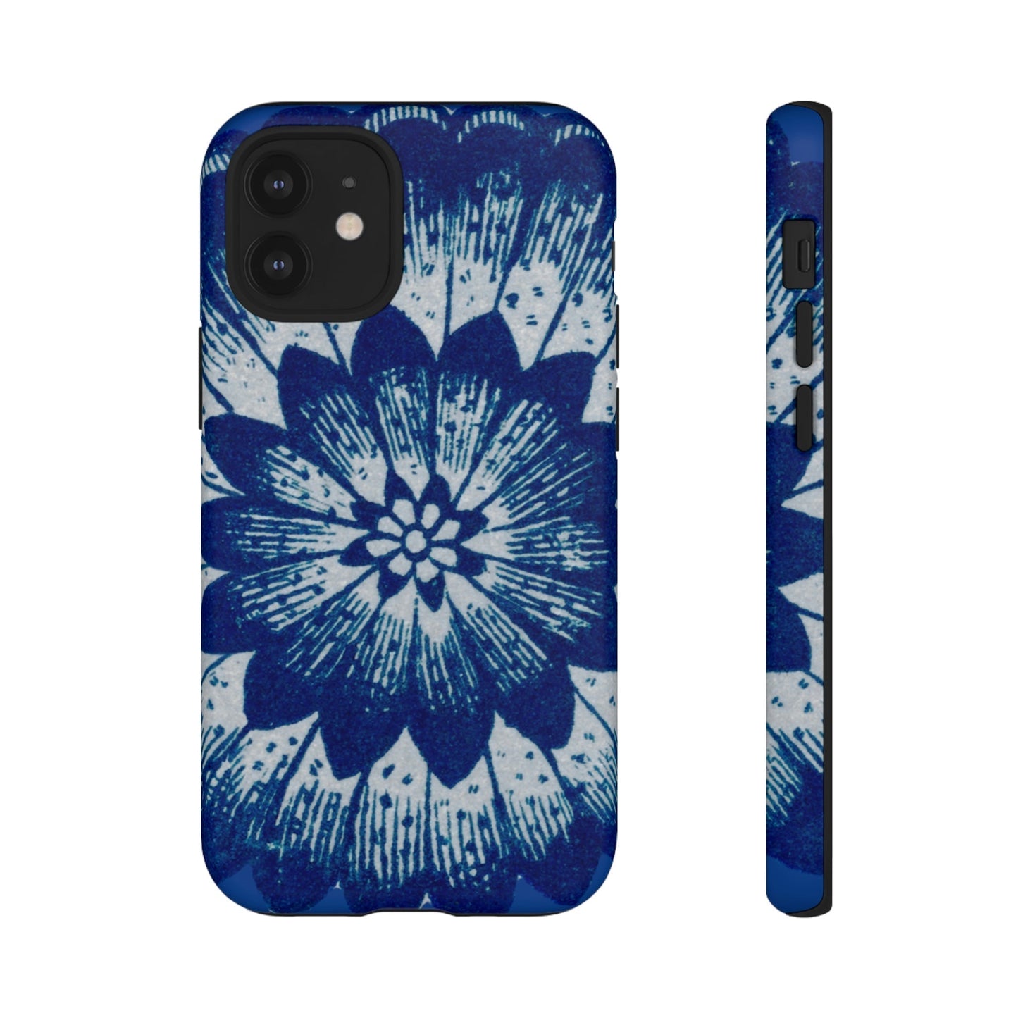 Phone Case-BLUE FLOWER | Tough-iPhone 12 Mini-Matte-PhoneCaseBoss-Phone-Best-Phone-Cases