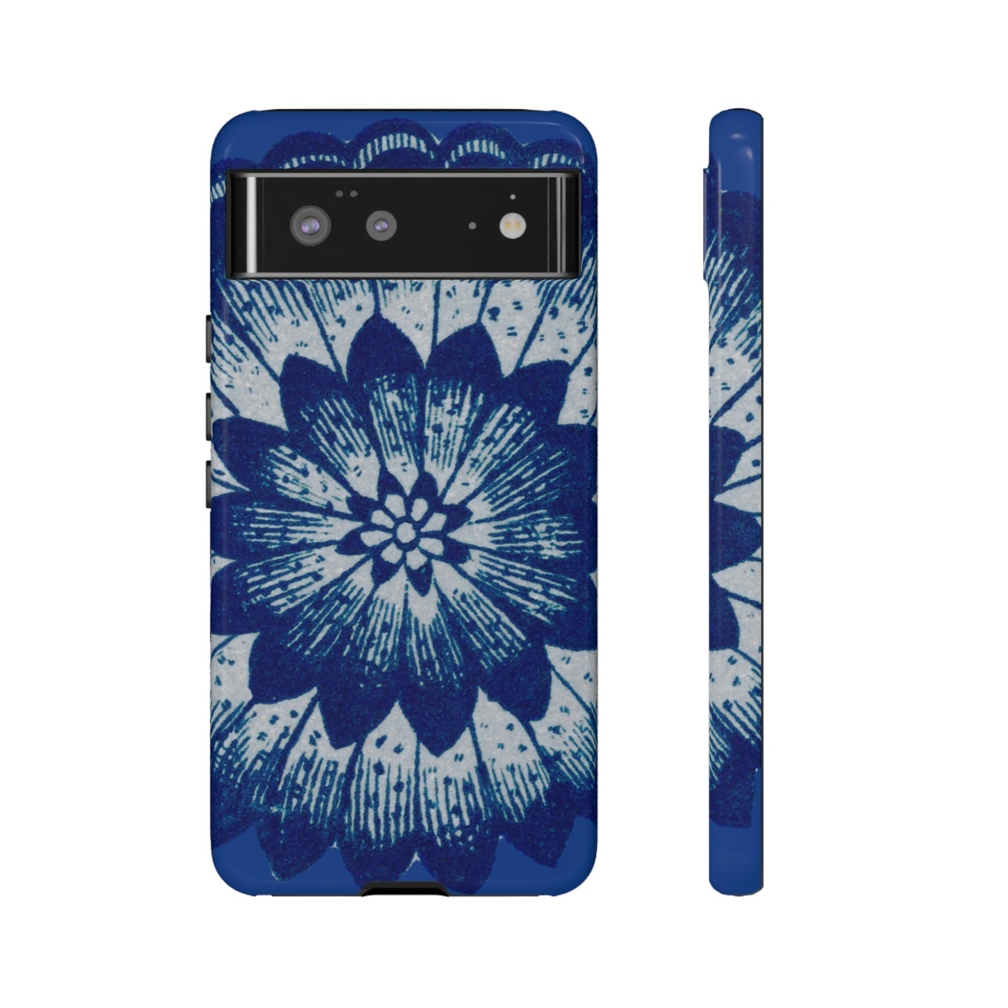 Phone Case-BLUE FLOWER | Tough-Google Pixel 6-Glossy-PhoneCaseBoss-Phone-Best-Phone-Cases