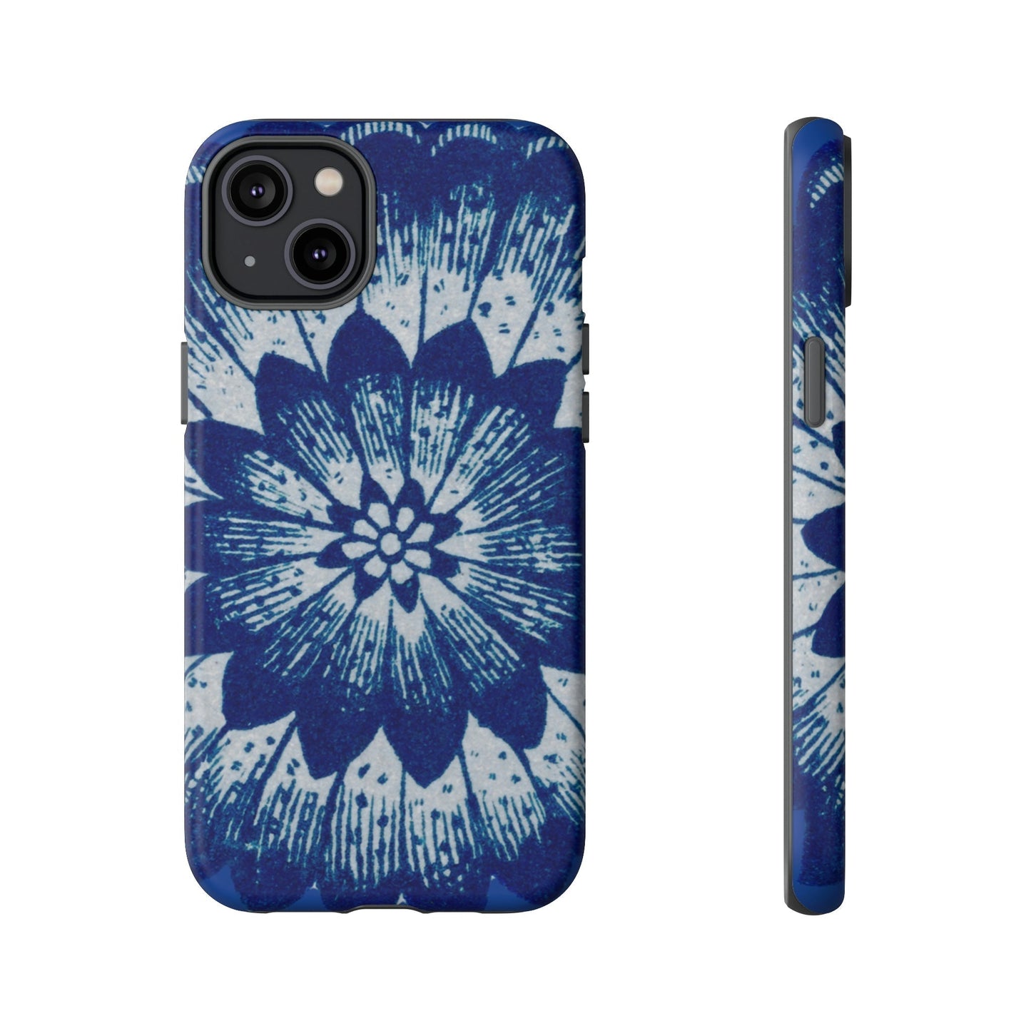 Phone Case-BLUE FLOWER | Tough-iPhone 14 Plus-Matte-PhoneCaseBoss-Phone-Best-Phone-Cases