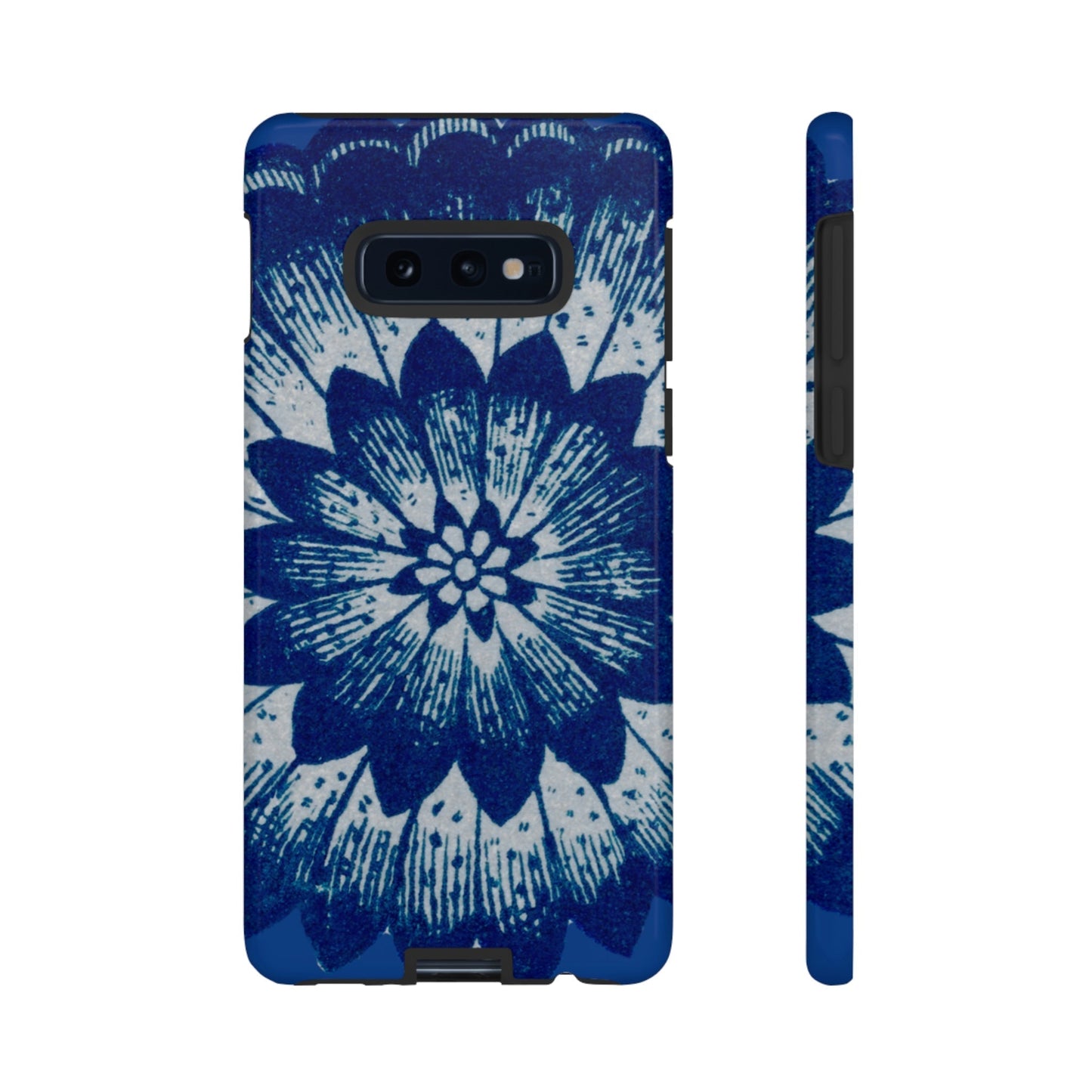 Phone Case-BLUE FLOWER | Tough-Samsung Galaxy S10E-Glossy-PhoneCaseBoss-Phone-Best-Phone-Cases