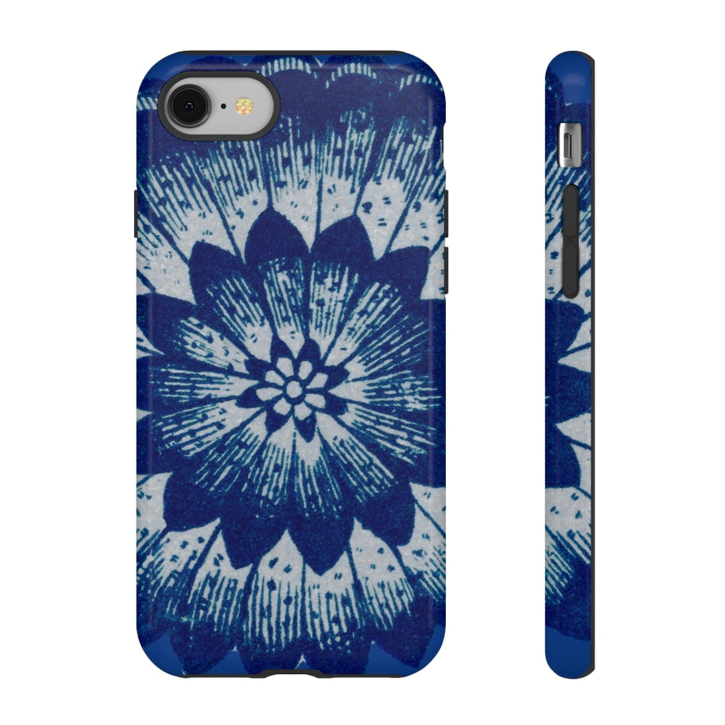 Phone Case-BLUE FLOWER | Tough-iPhone 8-Glossy-PhoneCaseBoss-Phone-Best-Phone-Cases