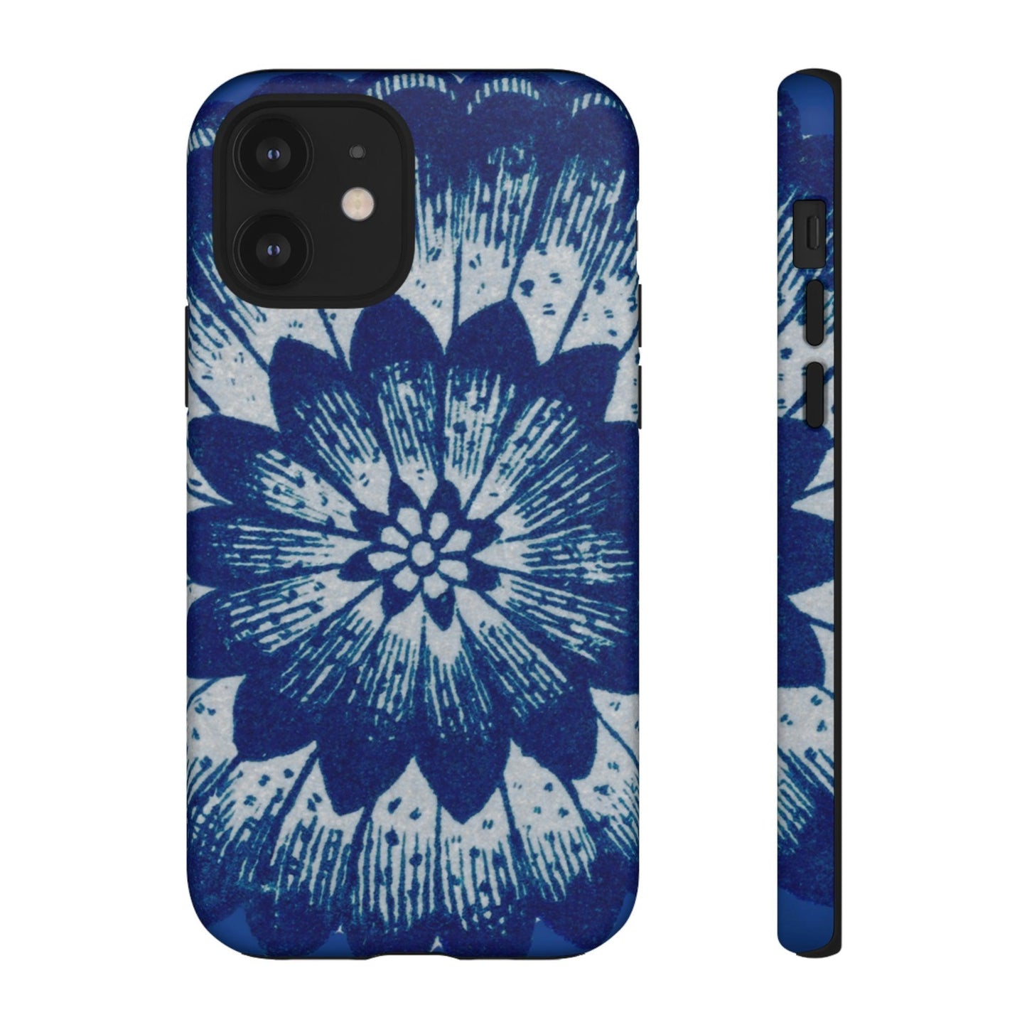 Phone Case-BLUE FLOWER | Tough-iPhone 12-Matte-PhoneCaseBoss-Phone-Best-Phone-Cases