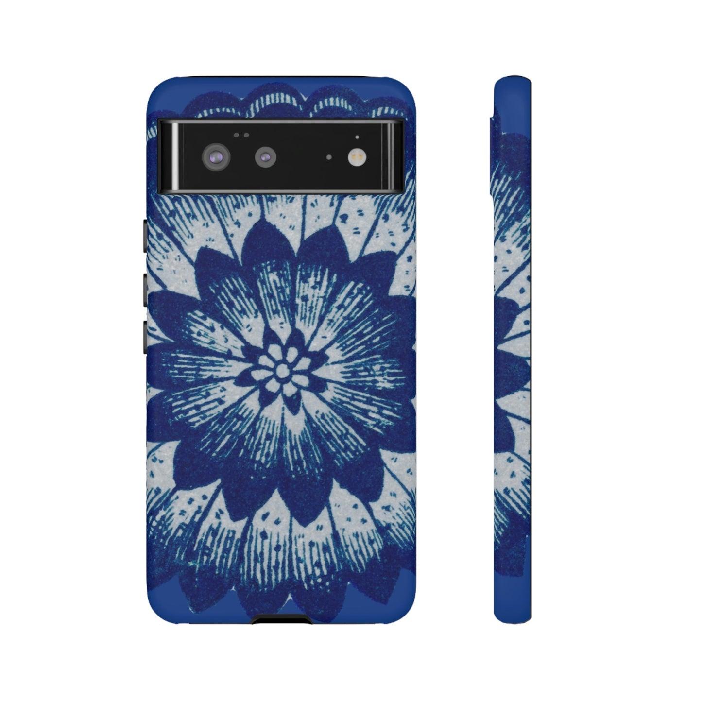 Phone Case-BLUE FLOWER | Tough-Google Pixel 6-Matte-PhoneCaseBoss-Phone-Best-Phone-Cases