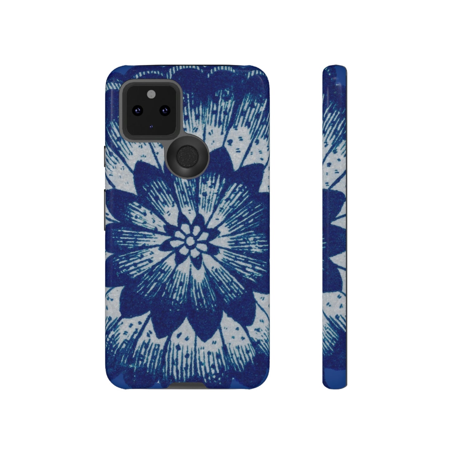 Phone Case-BLUE FLOWER | Tough-Google Pixel 5 5G-Glossy-PhoneCaseBoss-Phone-Best-Phone-Cases
