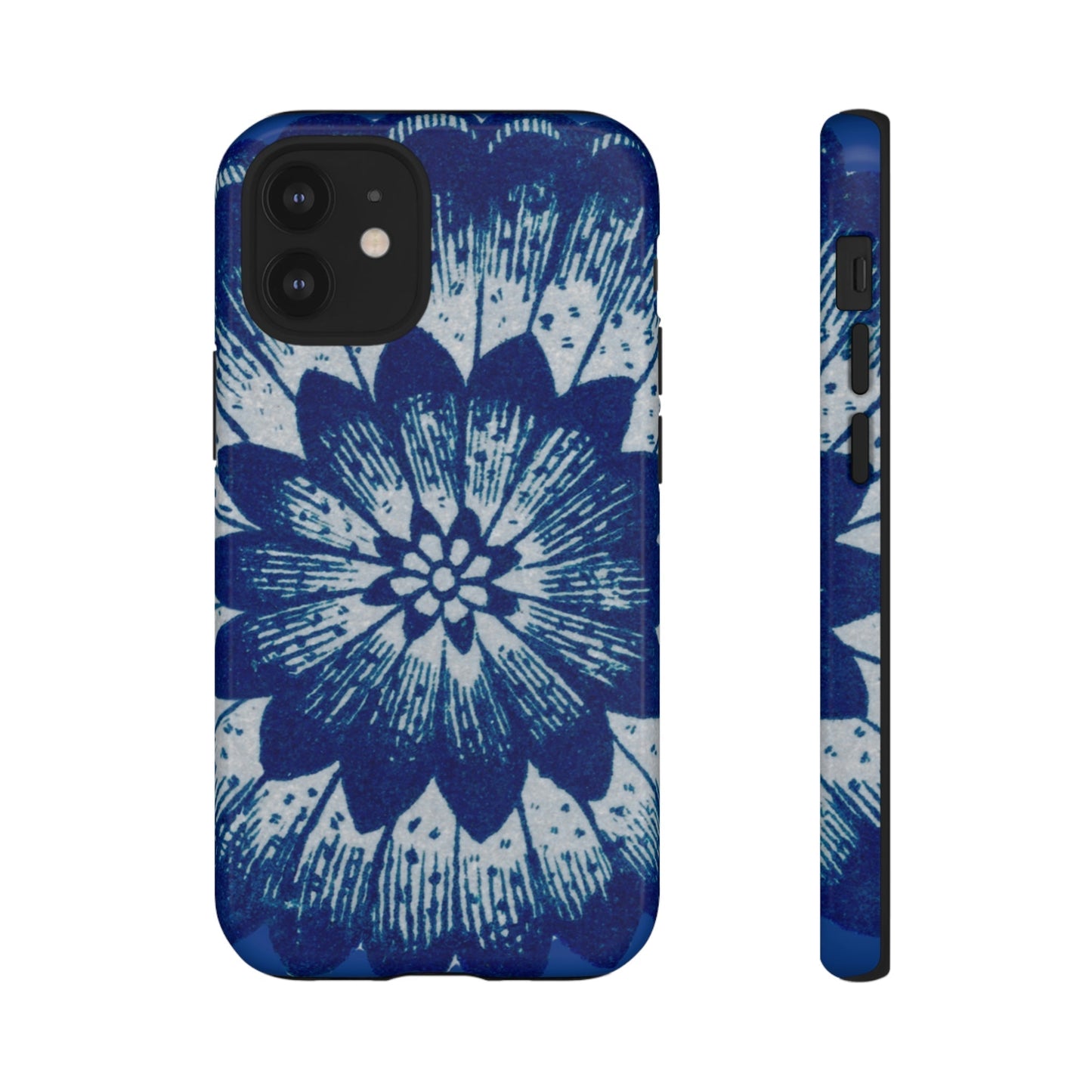 Phone Case-BLUE FLOWER | Tough-iPhone 12 Mini-Glossy-PhoneCaseBoss-Phone-Best-Phone-Cases