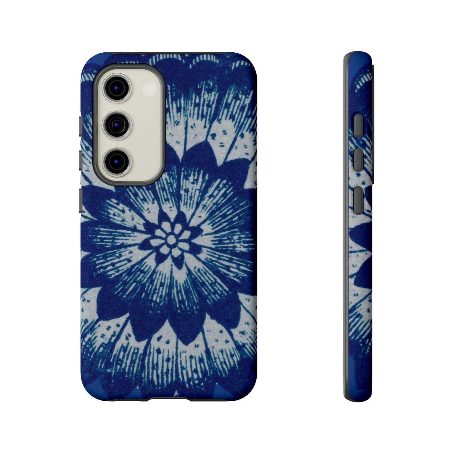 Phone Case-BLUE FLOWER | Tough-Samsung Galaxy S23-Matte-PhoneCaseBoss-Phone-Best-Phone-Cases