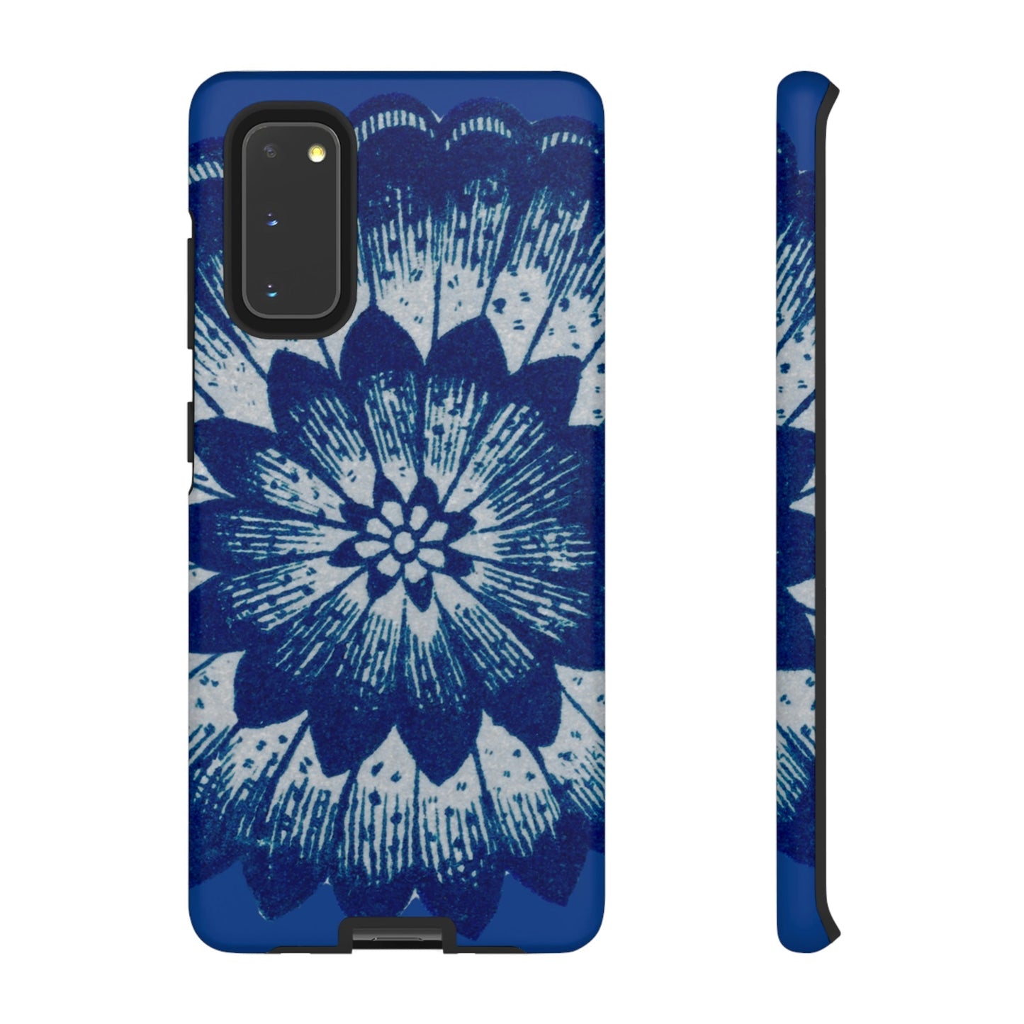 Phone Case-BLUE FLOWER | Tough-Samsung Galaxy S20-Matte-PhoneCaseBoss-Phone-Best-Phone-Cases