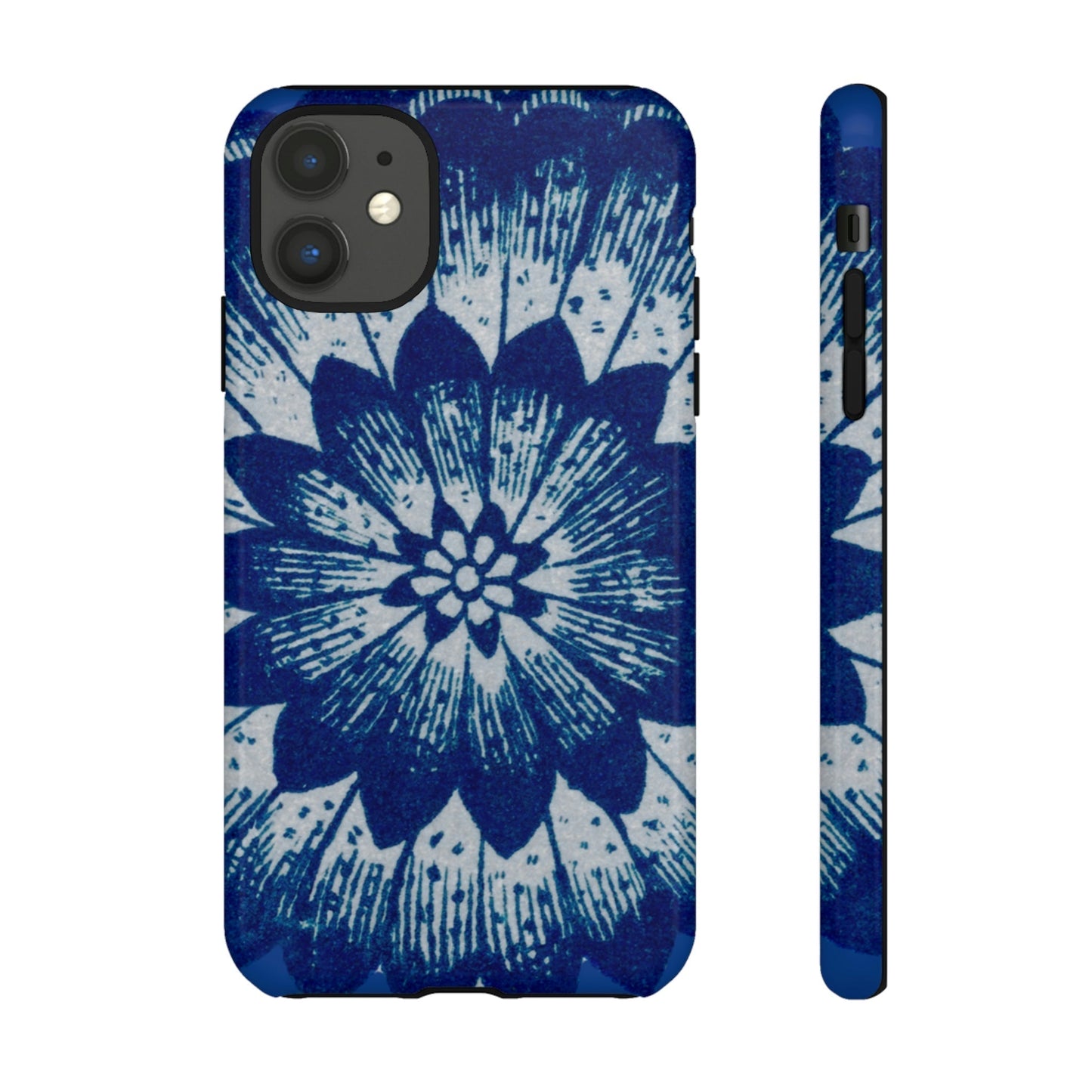 Phone Case-BLUE FLOWER | Tough-iPhone 11-Glossy-PhoneCaseBoss-Phone-Best-Phone-Cases