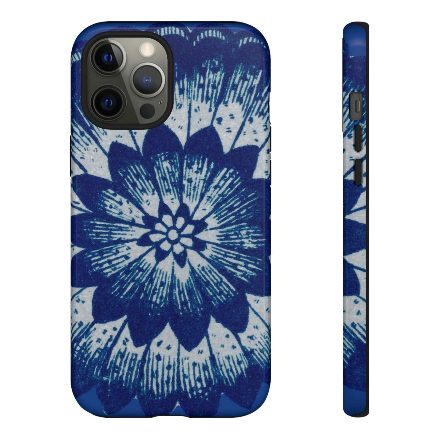 Phone Case-BLUE FLOWER | Tough-iPhone 12 Pro Max-Glossy-PhoneCaseBoss-Phone-Best-Phone-Cases