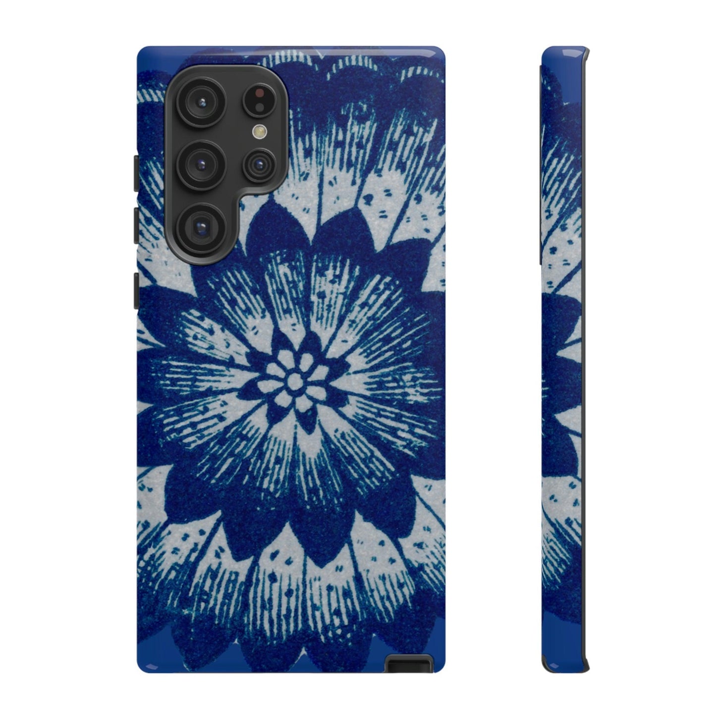 Phone Case-BLUE FLOWER | Tough-Samsung Galaxy S22 Ultra-Glossy-PhoneCaseBoss-Phone-Best-Phone-Cases
