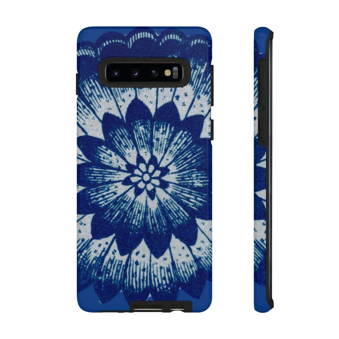 Phone Case-BLUE FLOWER | Tough-Samsung Galaxy S10-Glossy-PhoneCaseBoss-Phone-Best-Phone-Cases