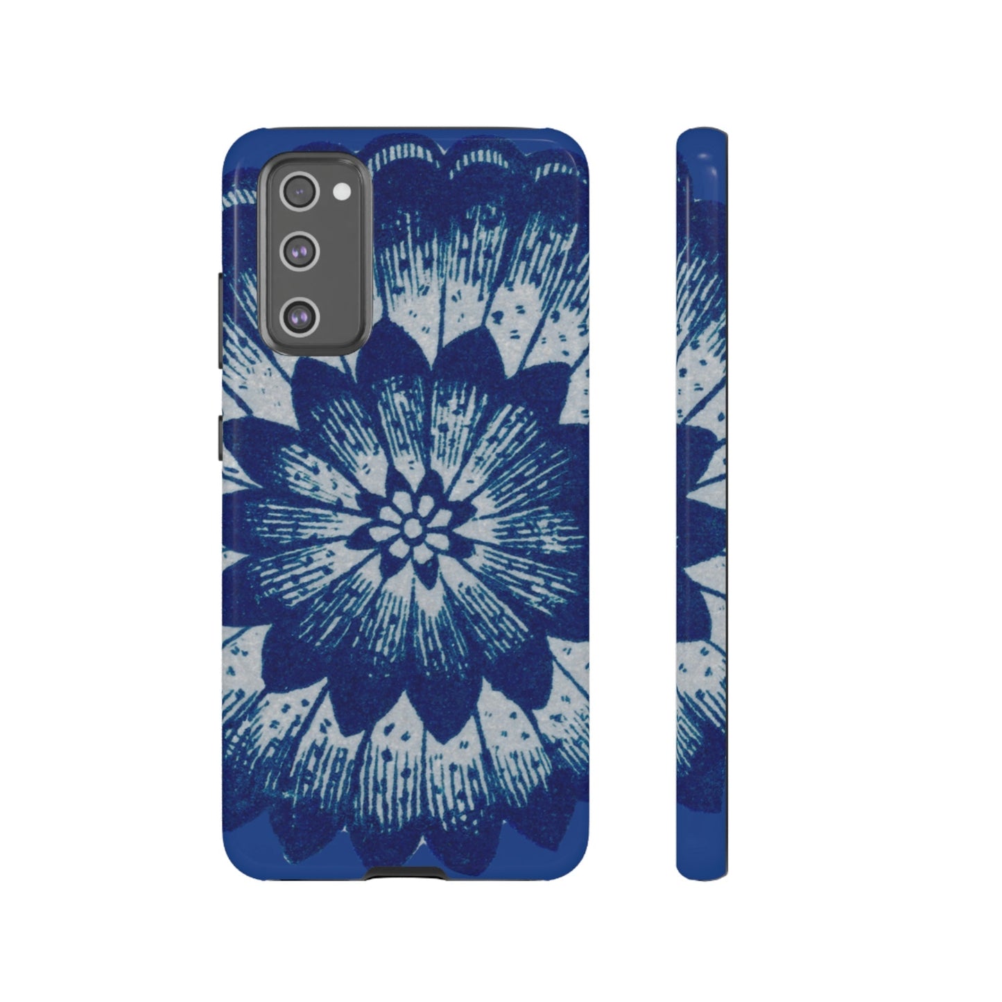 Phone Case-BLUE FLOWER | Tough-Samsung Galaxy S20 FE-Glossy-PhoneCaseBoss-Phone-Best-Phone-Cases
