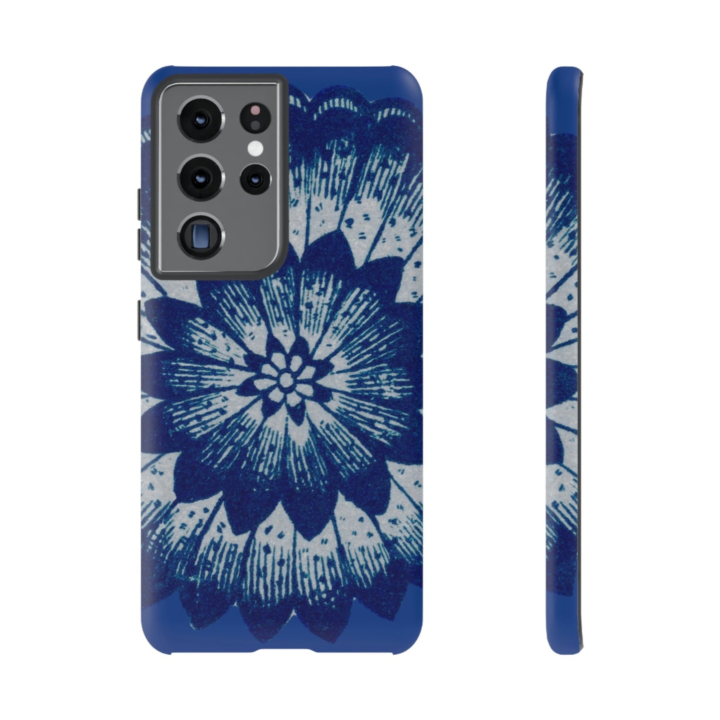 Phone Case-BLUE FLOWER | Tough-Samsung Galaxy S21 Ultra-Matte-PhoneCaseBoss-Phone-Best-Phone-Cases