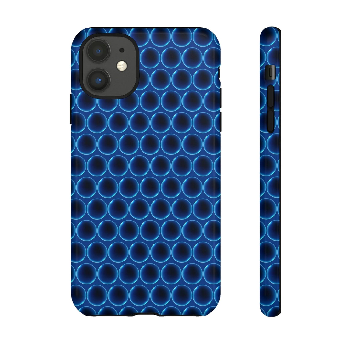Phone Case-BLUE LATHER | Tough-iPhone 11-Glossy-PhoneCaseBoss-Phone-Best-Phone-Cases