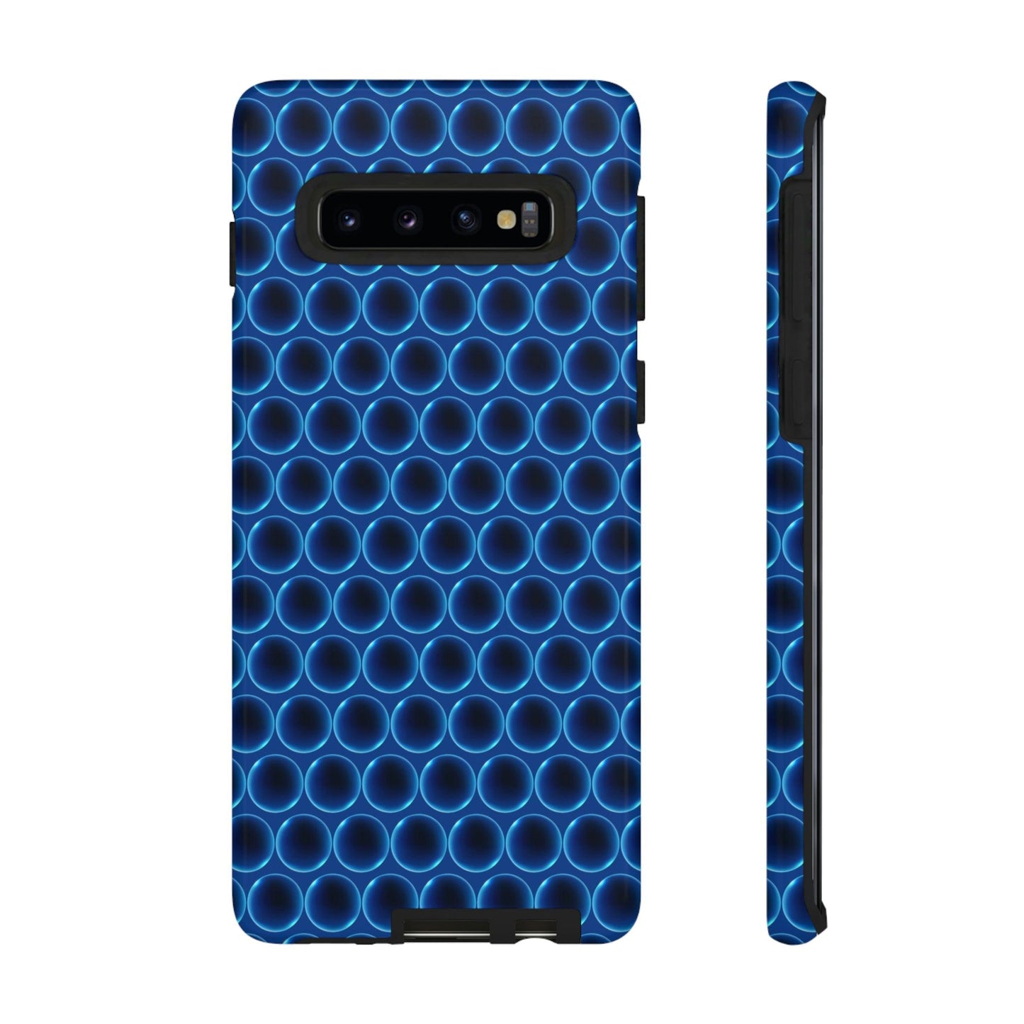 Phone Case-BLUE LATHER | Tough-Samsung Galaxy S10-Glossy-PhoneCaseBoss-Phone-Best-Phone-Cases