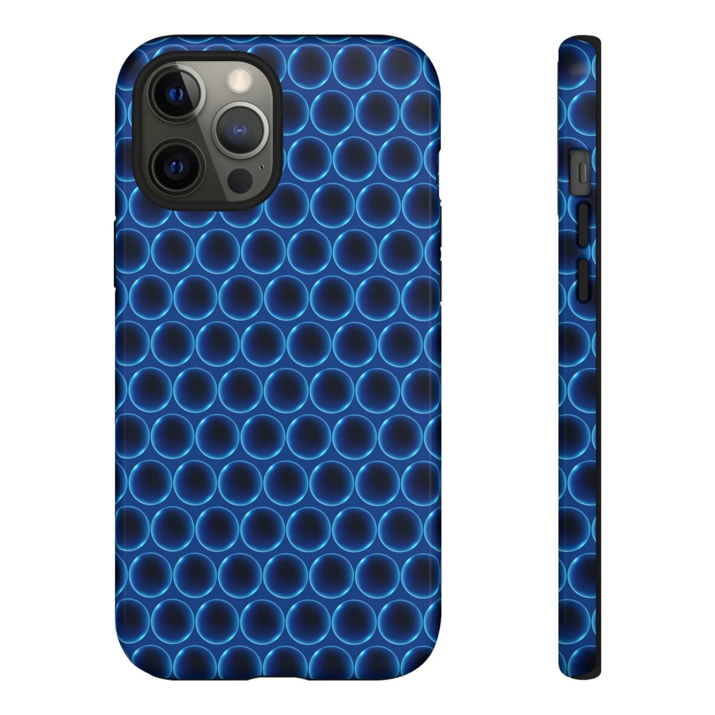 Phone Case-BLUE LATHER | Tough-iPhone 12 Pro Max-Glossy-PhoneCaseBoss-Phone-Best-Phone-Cases