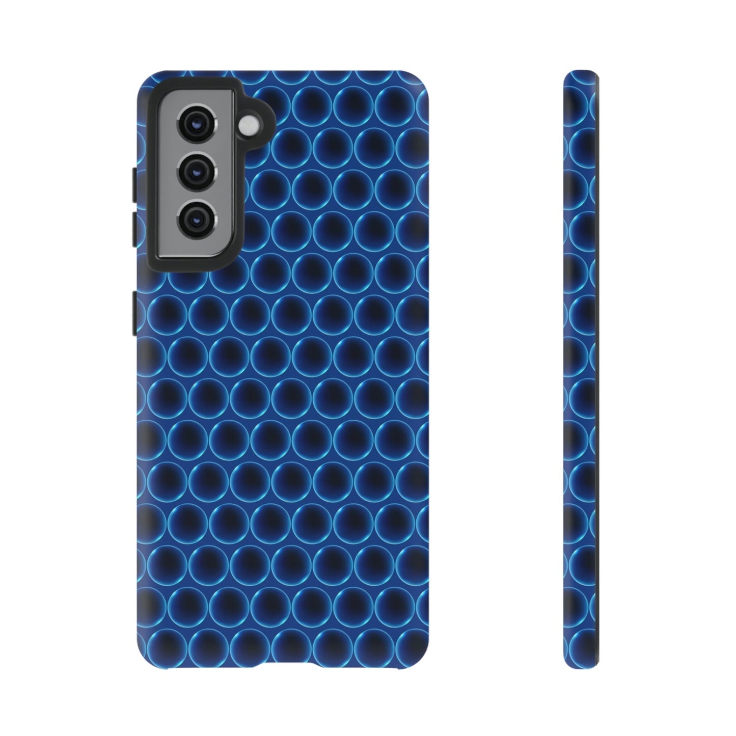 Phone Case-BLUE LATHER | Tough-Samsung Galaxy S21-Matte-PhoneCaseBoss-Phone-Best-Phone-Cases