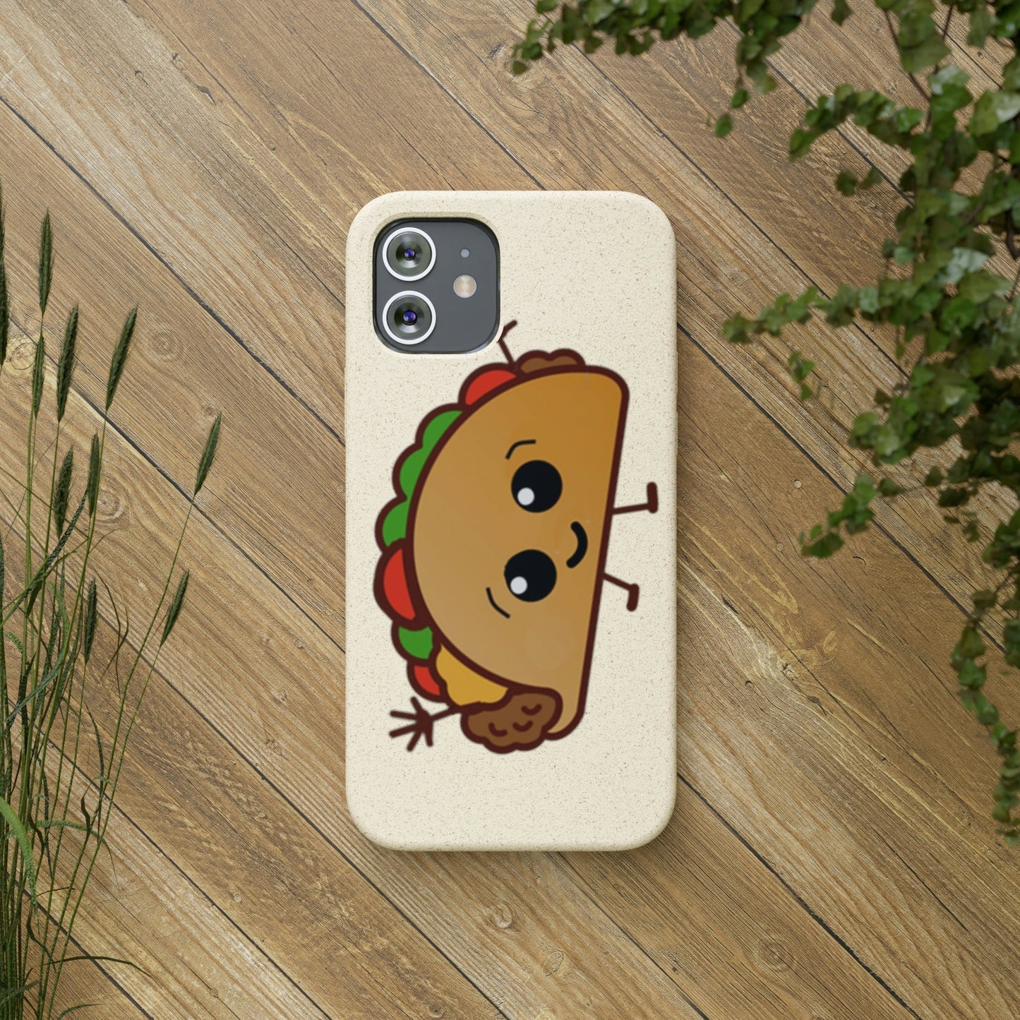 Best Phone Case Brands - Biodegradeable iPhone Case Earth Friendly Android Phone Case - Happy Taco Peep - Biodegradable - PhoneCaseBoss