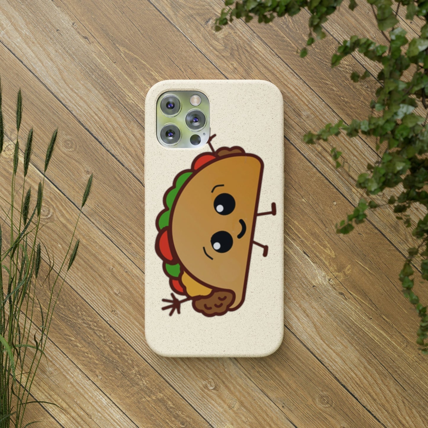 Best Phone Case Brands - Biodegradeable iPhone Case Earth Friendly Android Phone Case - Happy Taco Peep - Biodegradable - PhoneCaseBoss