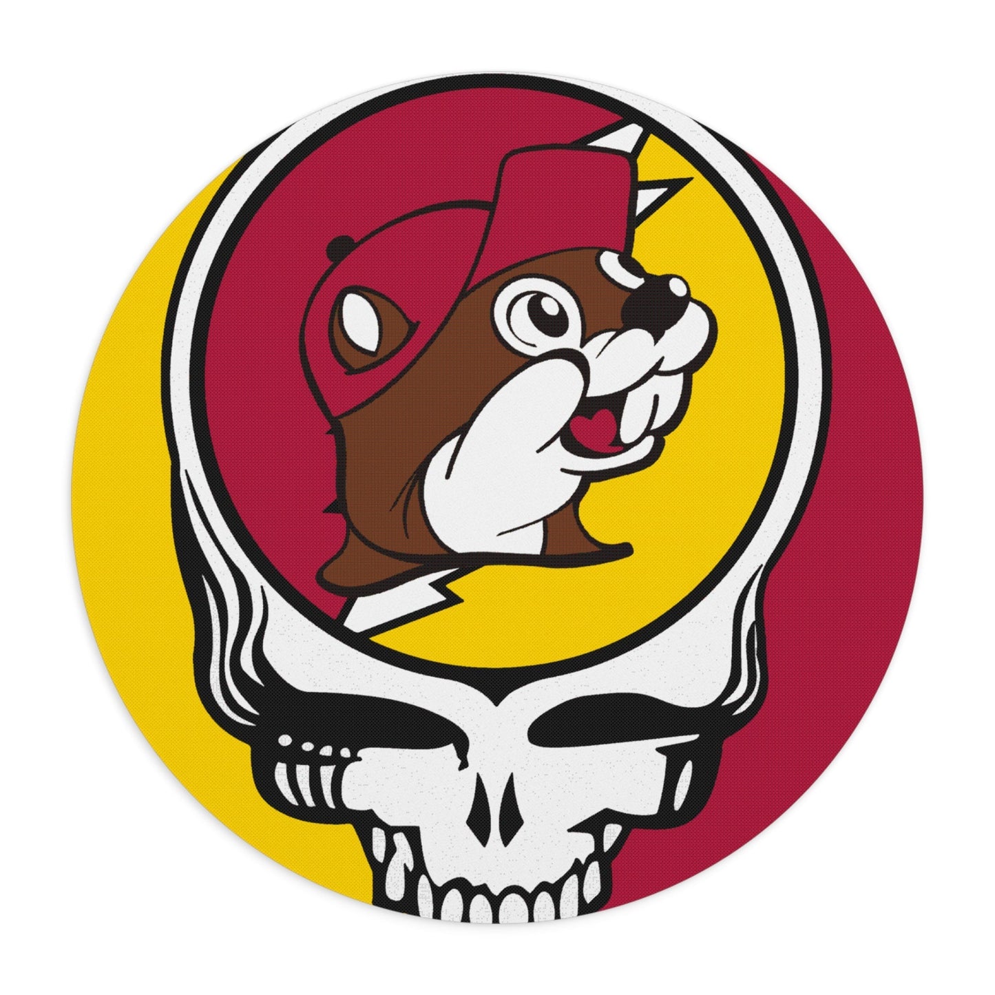 Mouse Pad - Deadhead Bucky Beaver Mousepad-Home Decor-Printify-College Dorm Decor, Computer Accessories, Cute Desk Accessory, Fun Work Gift, Funny Office Gift, Geeky Desk Decor, Gift for Coworker, Gifts For Musicians, Groovy Mousepad, Home Office Supplies, More, Mouse Pad, Music, Music Gifts, Novelty Mouse Pad, Office, Retro Mouse Mat, The Whole Nother, TheWholeNohter.com, TheWholeNother, Unique Office Decor, Vintage Desk Pad | One size,Round,,7786337632349-Mouse-Pad-Deadhead-Bucky-Beaver-Mousepad-Home-Deco