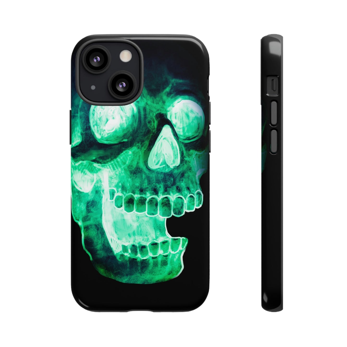 Phone Case-NEON SKULL | Tough-iPhone 13 Mini-Glossy-PhoneCaseBoss-Phone-Best-Phone-Cases