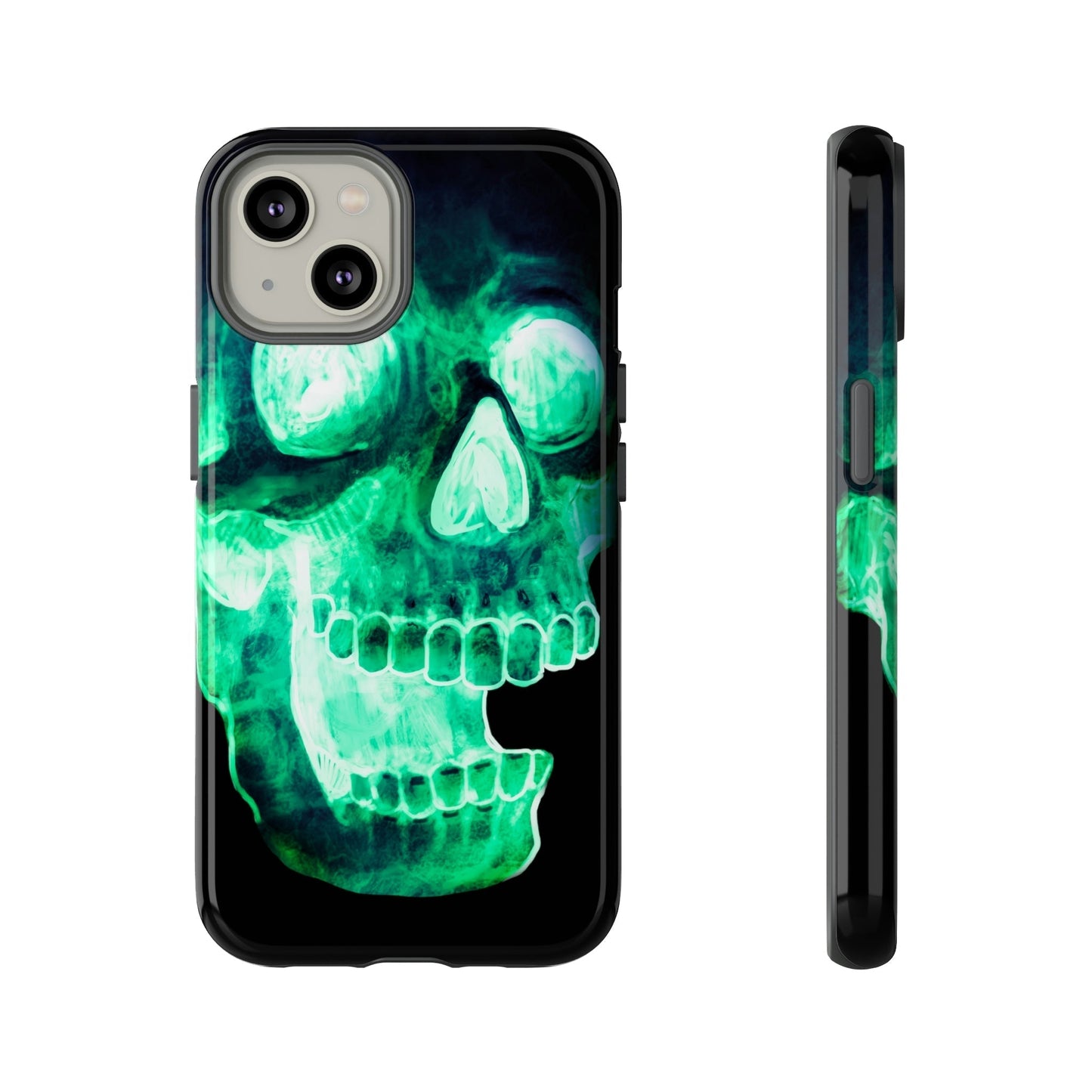 Phone Case-NEON SKULL | Tough-iPhone 14-Glossy-PhoneCaseBoss-Phone-Best-Phone-Cases