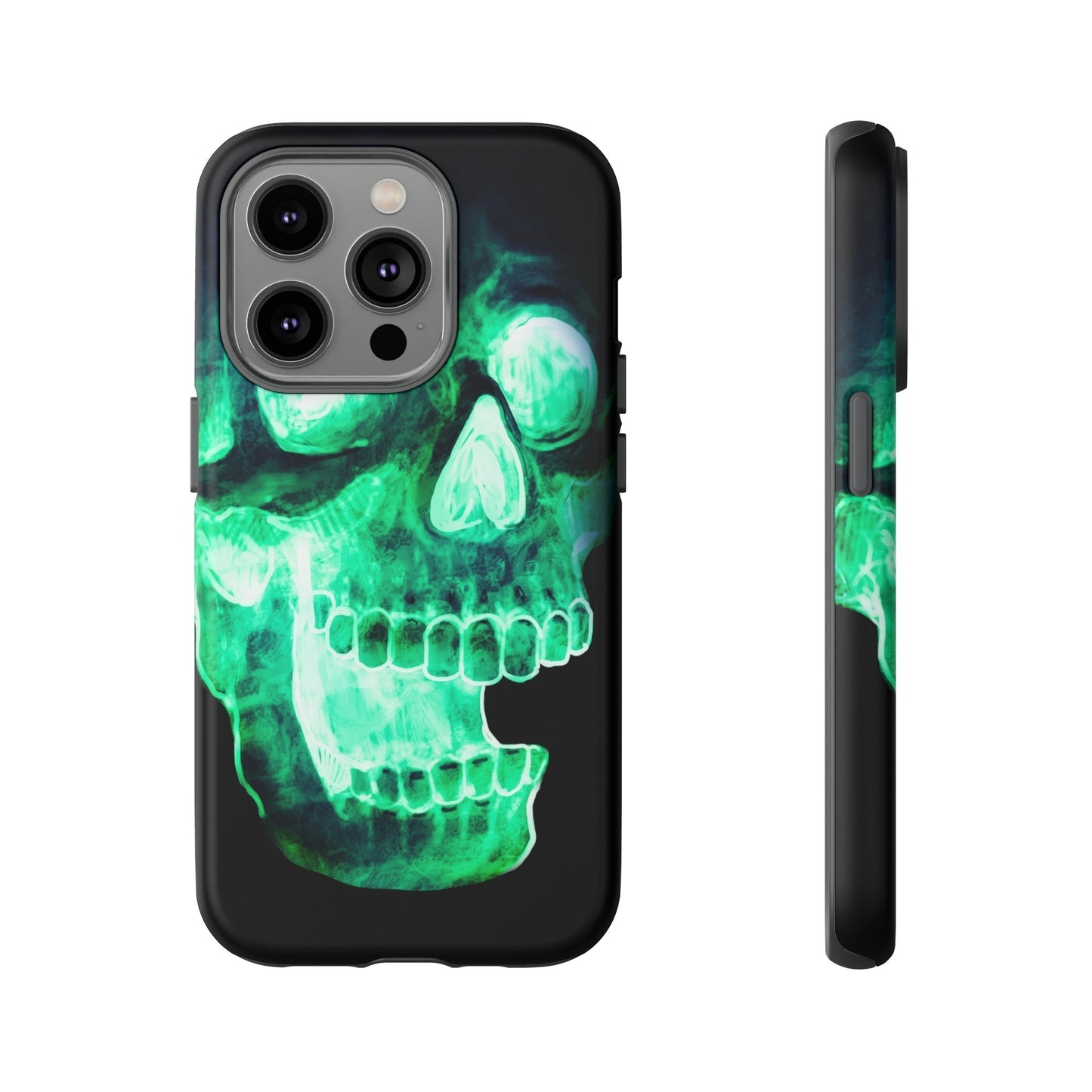 Phone Case-NEON SKULL | Tough-iPhone 14 Pro-Matte-PhoneCaseBoss-Phone-Best-Phone-Cases