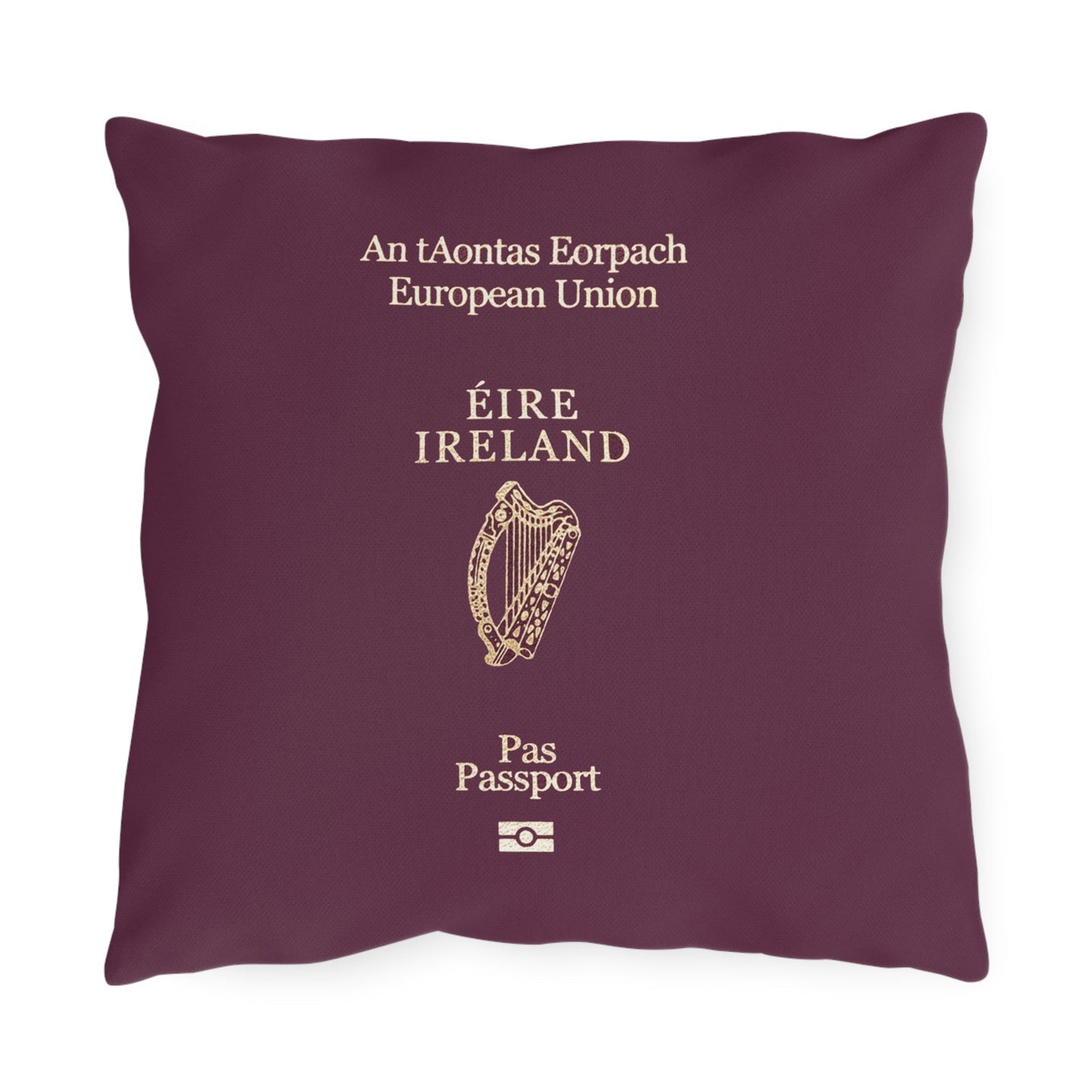 Outdoor Pillows - Irish Passport-themed Square 16 in x 16 in Pillows-Home Decor-Printify-All Over Print, AOP, Home & Living, More, Outdoor, Pillows & Covers, Sublimation, The Whole Nother | 16" × 16",,,7219333300317-Outdoor-Pillows-Irish-Passport-themed-Square-16-in-x-16-in-Pillows-Home-Decor-All-Over-Print-AOP-Home-Living-More-Outdoor-Pillows-Covers-Sublimation-The-Whole-Nother-16-x-16-Best-Onli, PhoneCaseBoss | Image-position:1-SKU:[sku}, Barcode: