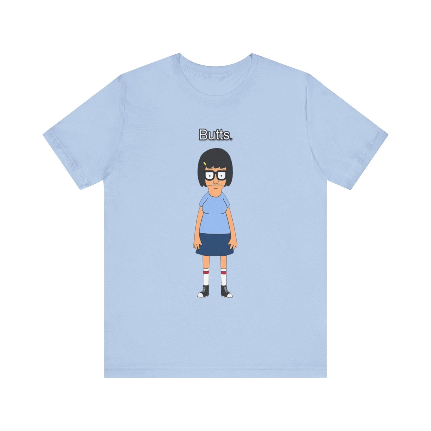 Unisex Jersey Short Sleeve Tee - Tina Butts-T-Shirt-Printify-Baby Blue-S-Crew neck, DTG, Men's Clothing, Regular fit, T-shirts, Unisex, Women's Clothing-PhoneCaseBoss.com