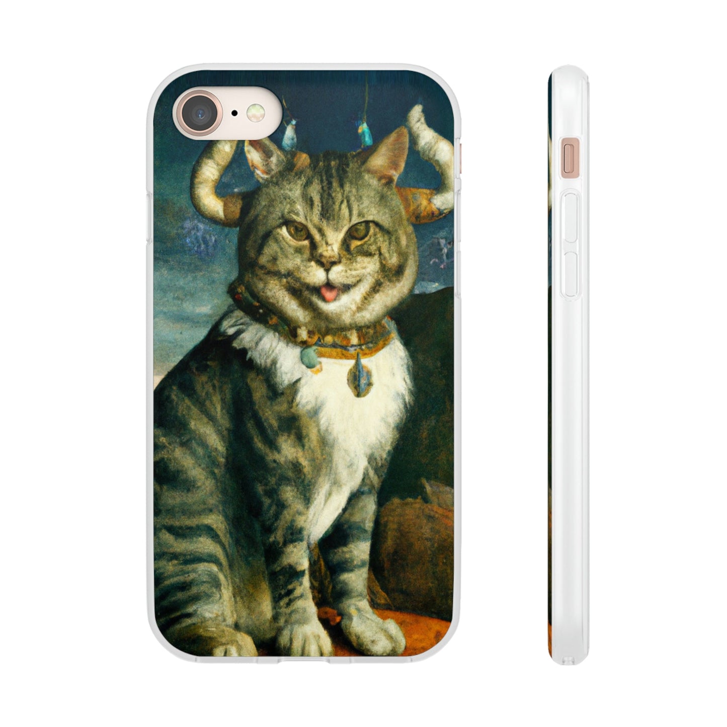 Phone Case-VICTORIAN MEOW | Flex-iPhone 8-PhoneCaseBoss-Phone-Best-Phone-Cases