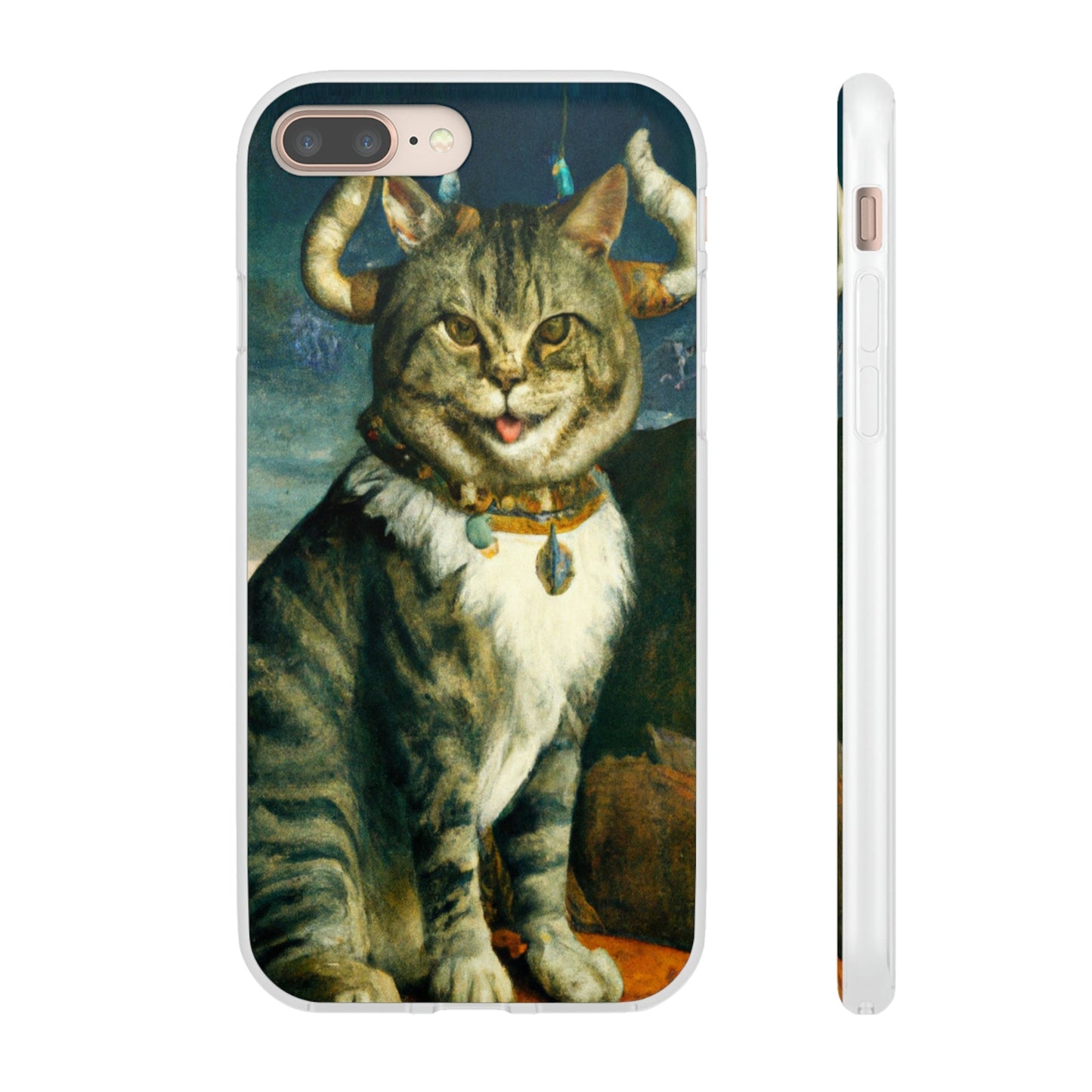 Phone Case-VICTORIAN MEOW | Flex-iPhone 8 Plus-PhoneCaseBoss-Phone-Best-Phone-Cases