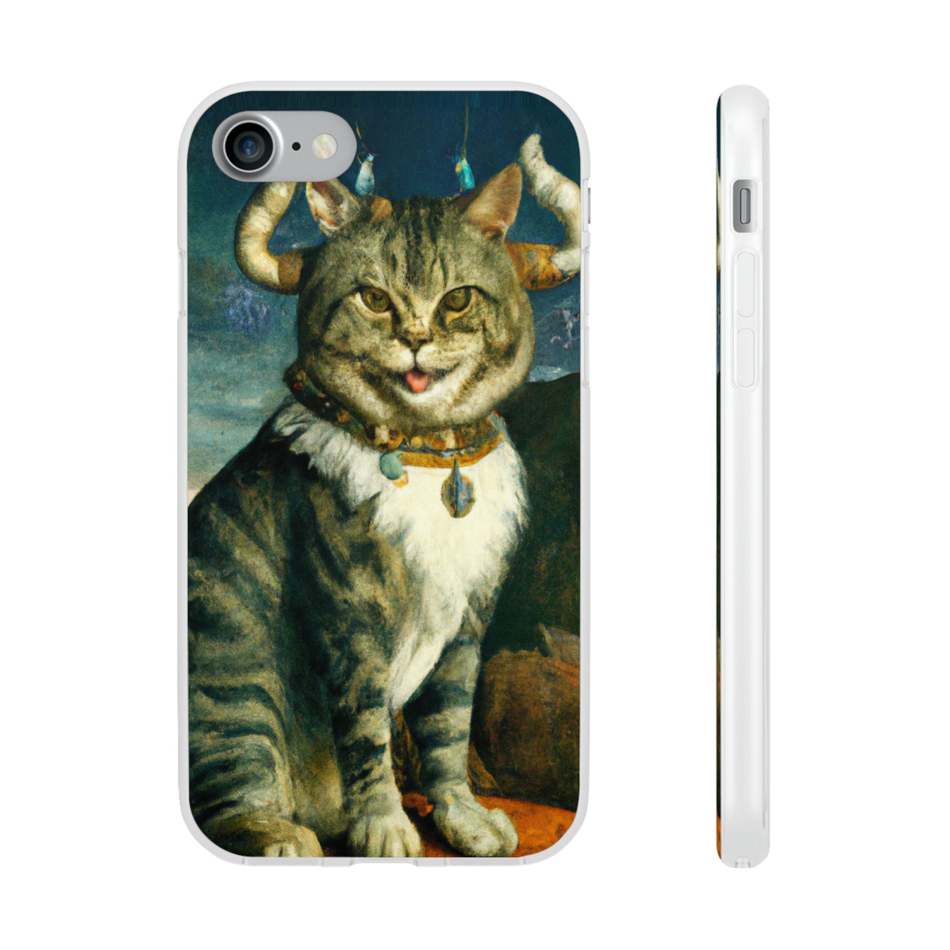 Phone Case-VICTORIAN MEOW | Flex-iPhone 7-PhoneCaseBoss-Phone-Best-Phone-Cases