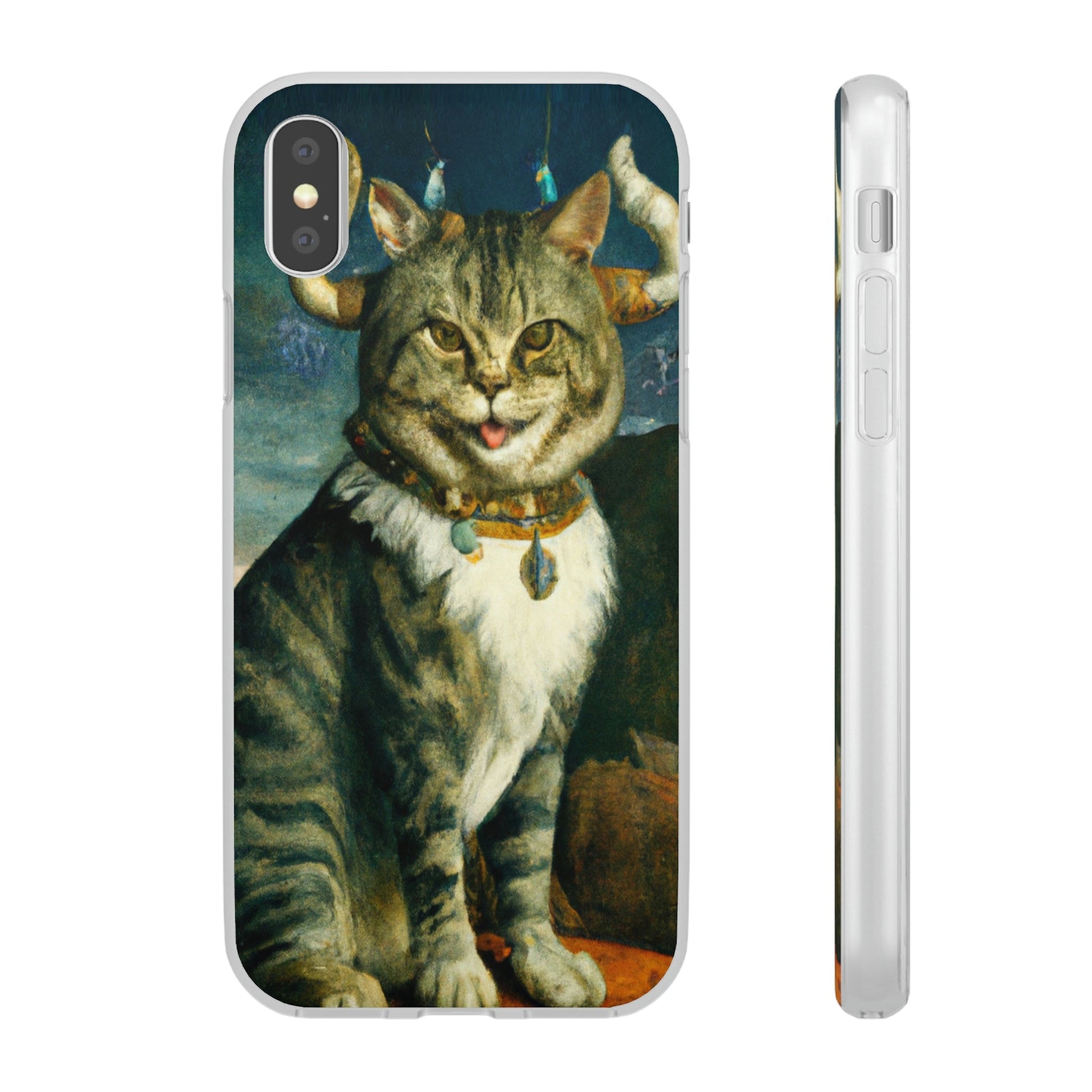 Phone Case-VICTORIAN MEOW | Flex-iPhone XS-PhoneCaseBoss-Phone-Best-Phone-Cases