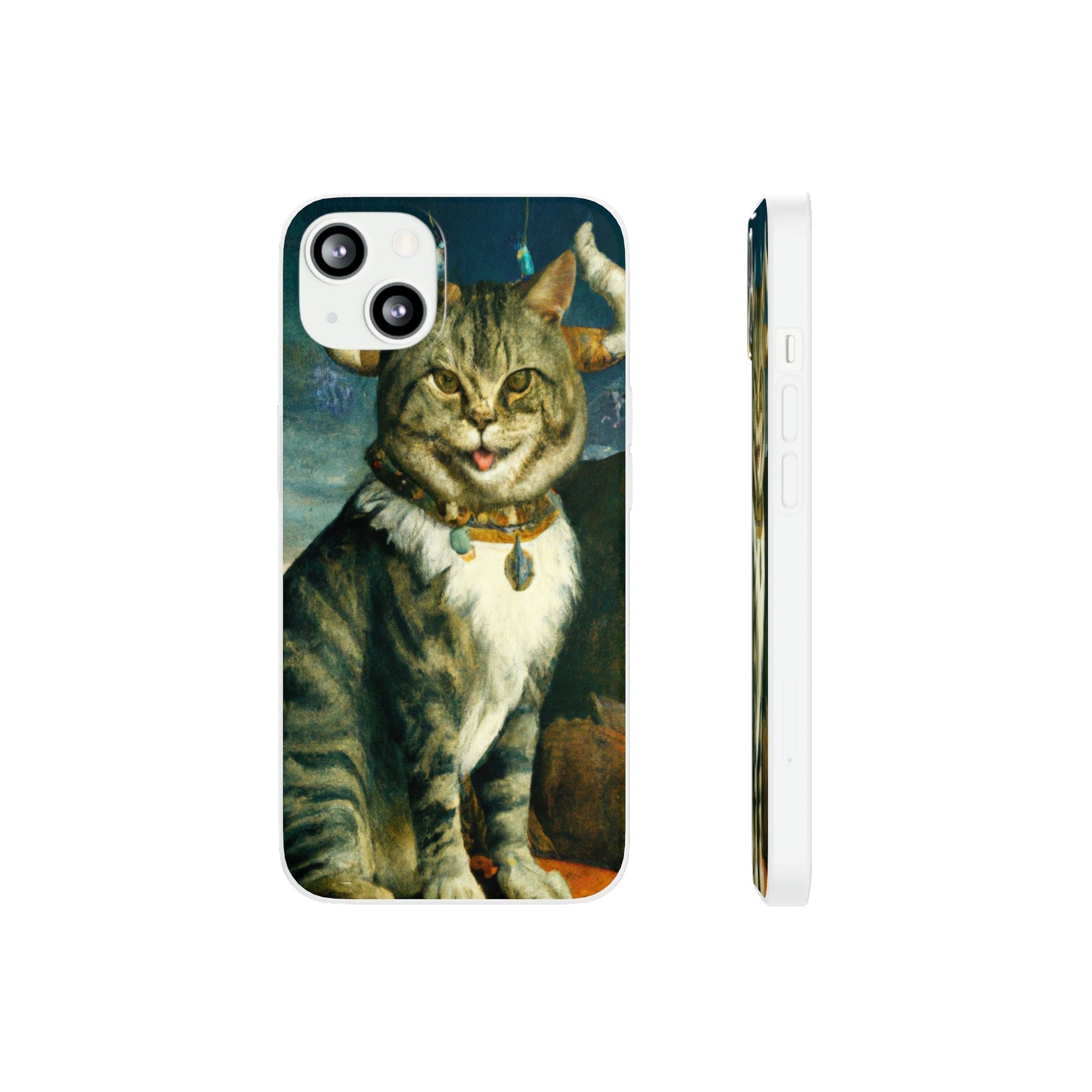 Phone Case-VICTORIAN MEOW | Flex-iPhone 13-PhoneCaseBoss-Phone-Best-Phone-Cases