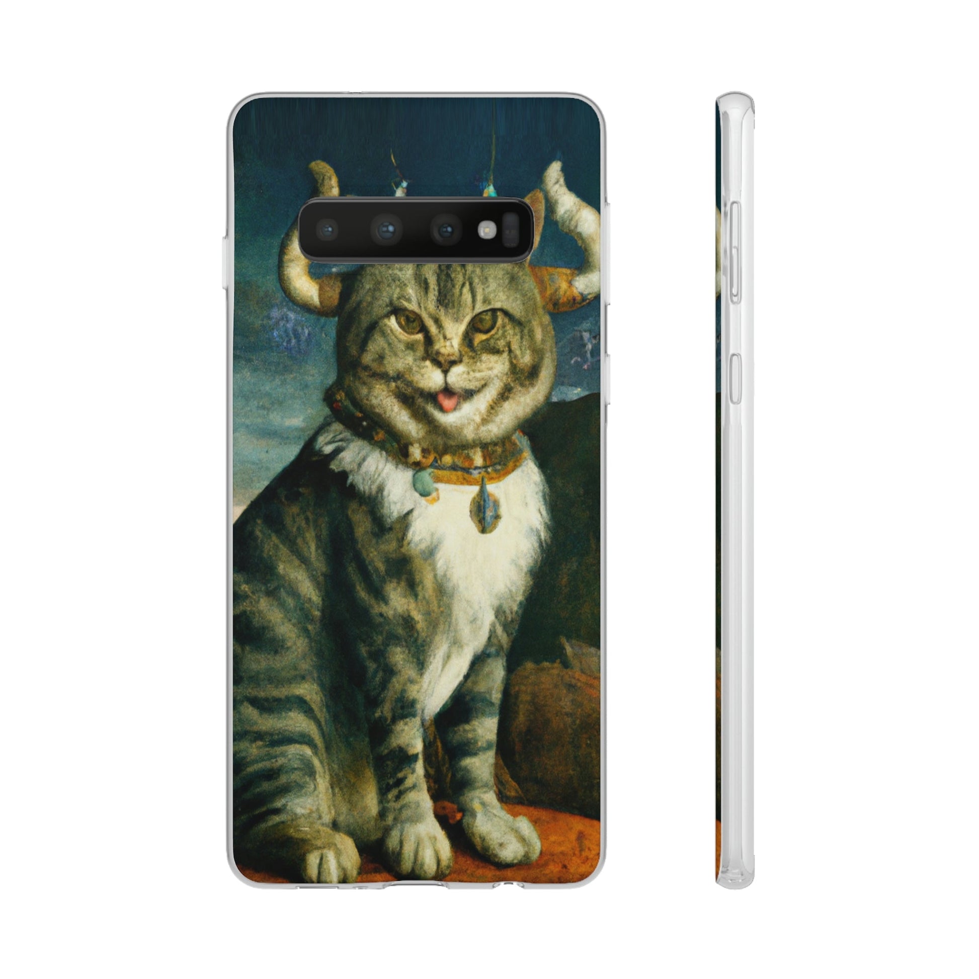 Phone Case-VICTORIAN MEOW | Flex-Samsung Galaxy S10-PhoneCaseBoss-Phone-Best-Phone-Cases