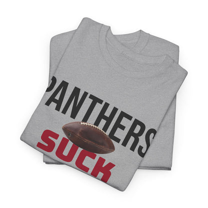 Panthers Suck Football T-Shirt in Atlanta Colors - 4 varieties