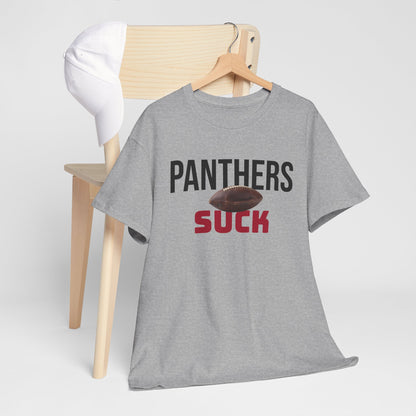 Panthers Suck Football T-Shirt in Atlanta Colors - 4 varieties