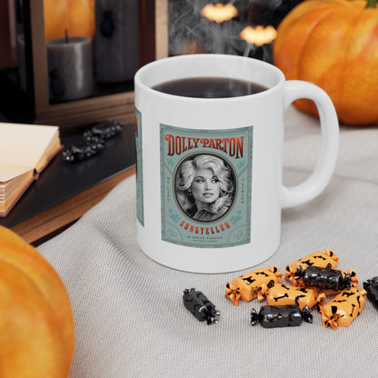 Vintage Dolly Portrait Mug | Retro Poster Coffee Mug