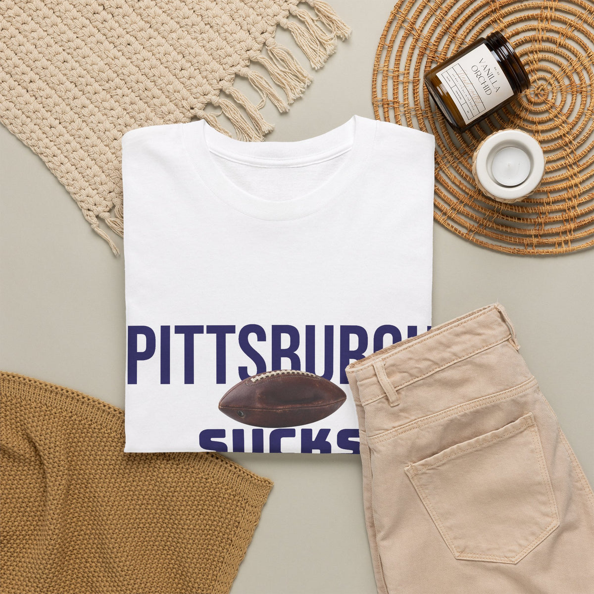 Pittsburgh Sucks T-Shirt in Baltimore Colors