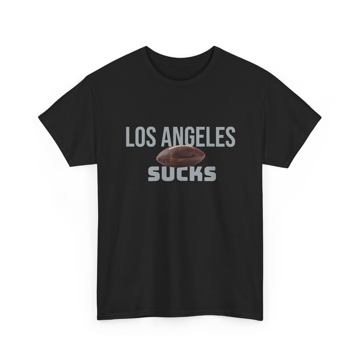 Los Angeles Sucks Football T-Shirt in Raider Colors