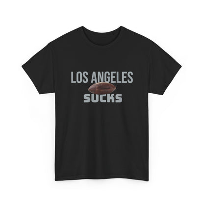 Los Angeles Sucks Football T-Shirt in Raider Colors