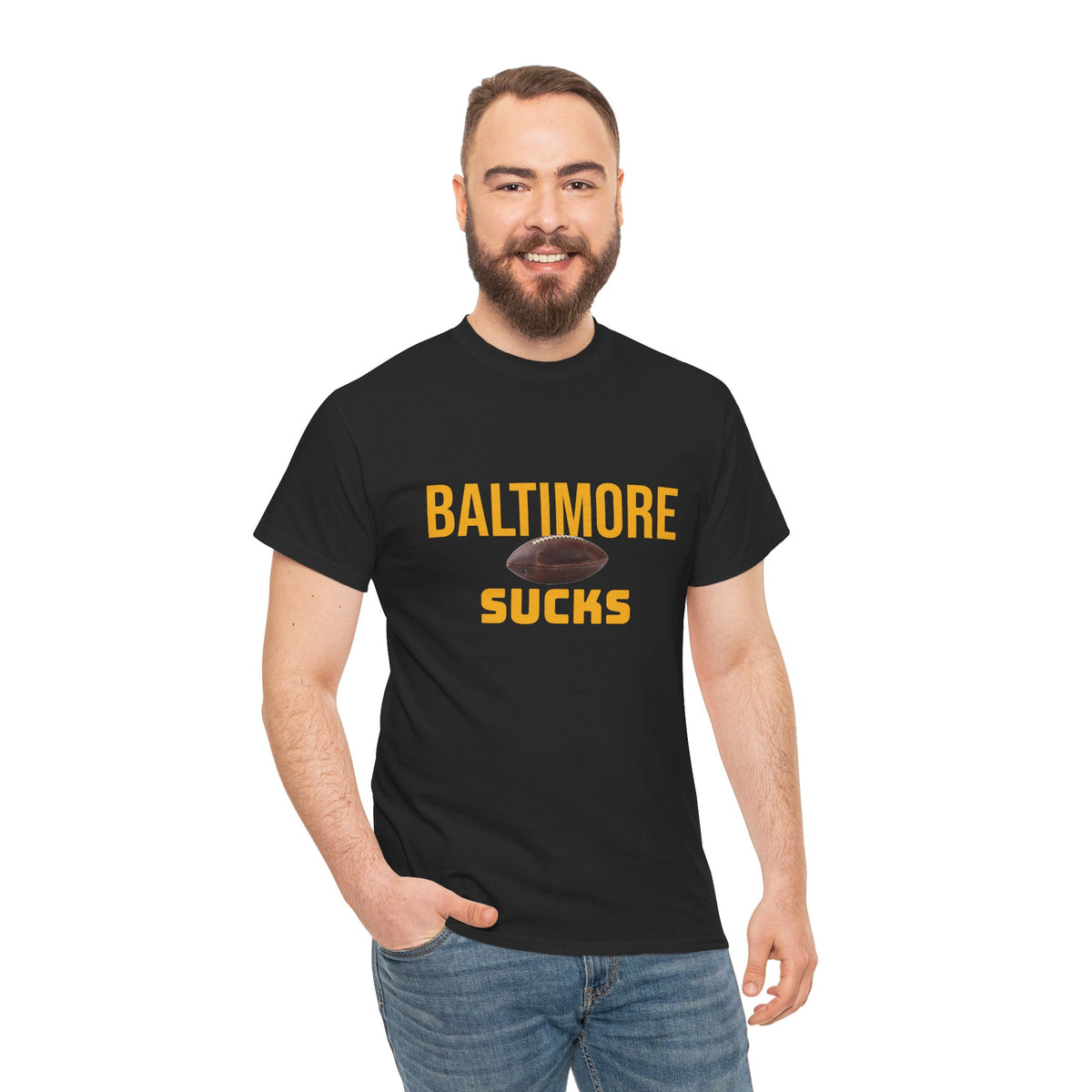 Baltimore Sucks T-Shirt in Pittsburgh Colors