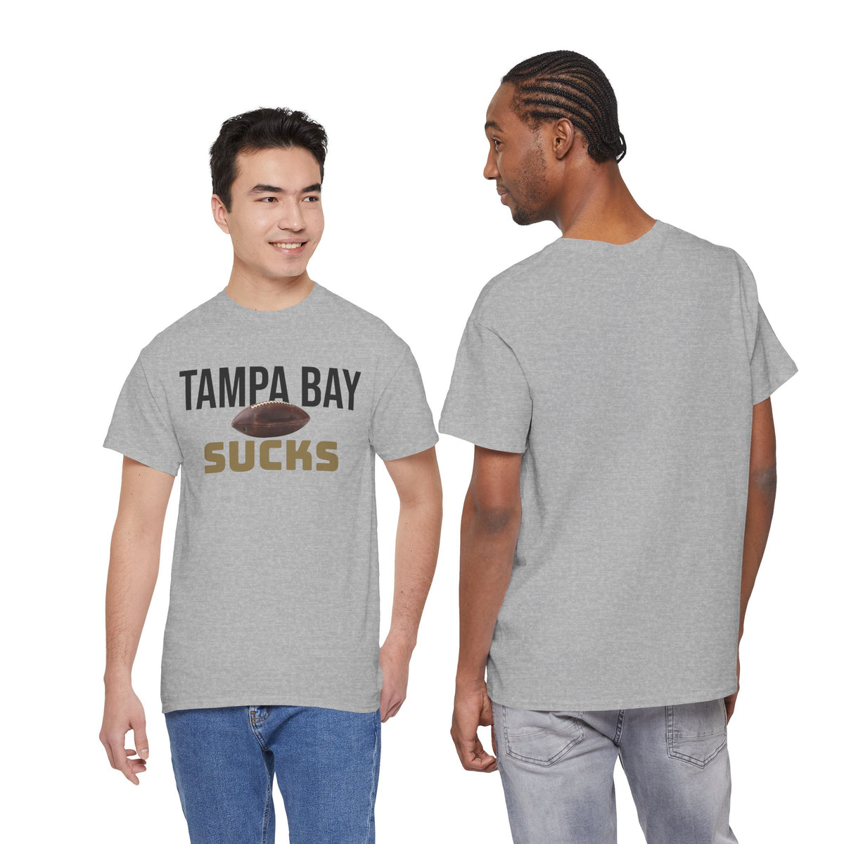 Tampa Bay Sucks Football T-Shirt in New Orleans Colors - 3 Varieties