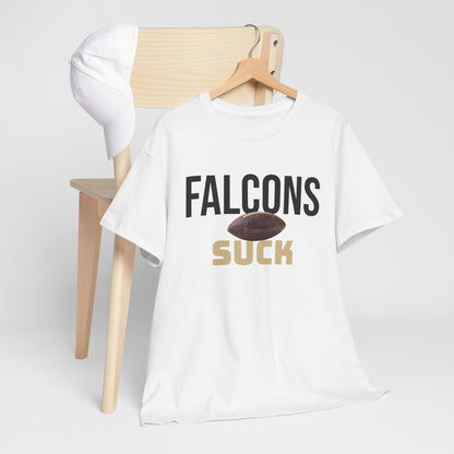 Falcons Suck Football T-Shirt in New Orleans Colors - 3 Varieties
