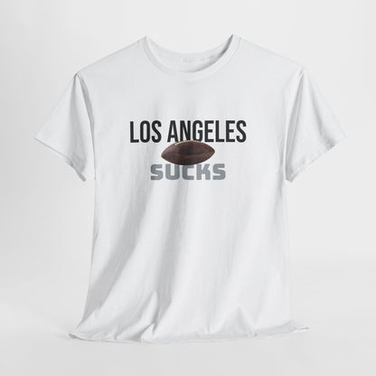 Los Angeles Sucks Football T-Shirt in Raider Colors
