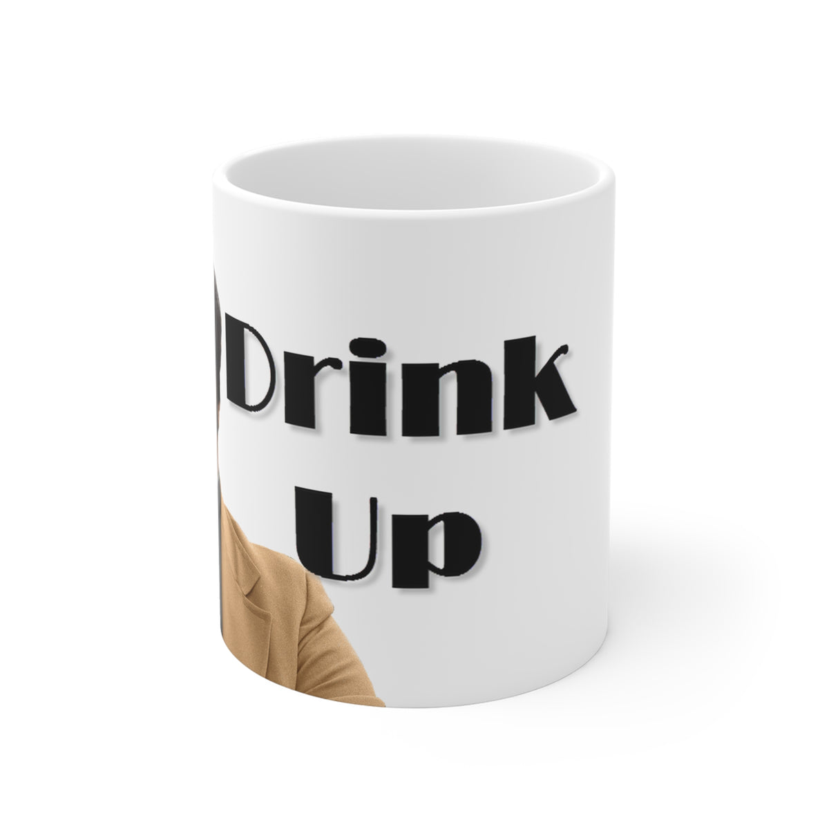 Drink Up Mug | Retro Jim Jones Priest Illustration, Funny Coffee Cup