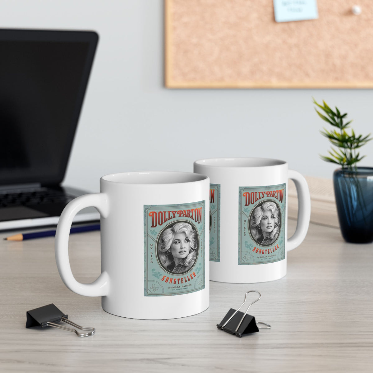 Vintage Dolly Portrait Mug | Retro Poster Coffee Mug