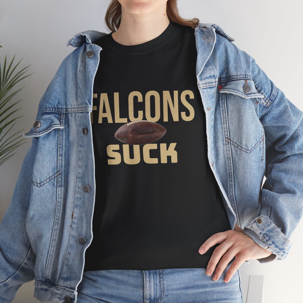 Falcons Suck Football T-Shirt in New Orleans Colors - 3 Varieties