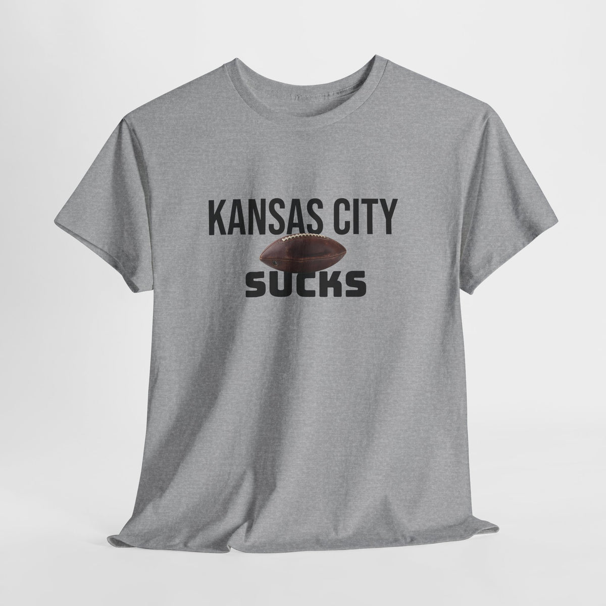 Kansas City Sucks Football T-Shirt in Raider Colors